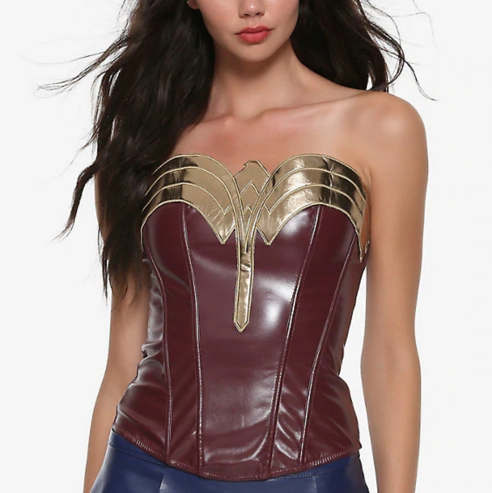Wonder Woman Faux Leather Bustier